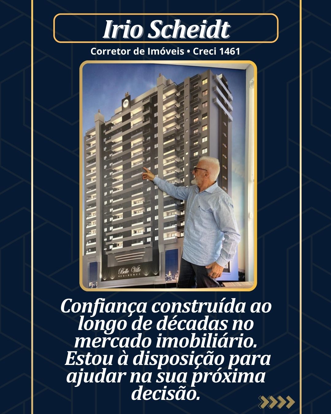 Irio Scheidt apresentando empreendimento Belle Ville